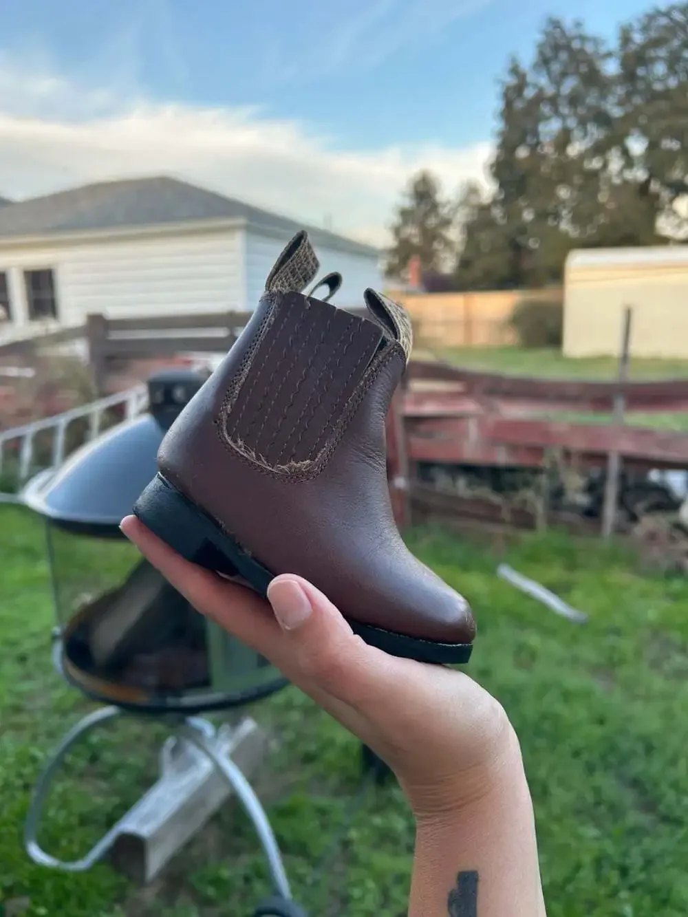 Botines GMR Kids Brown Leather Ankle Boots